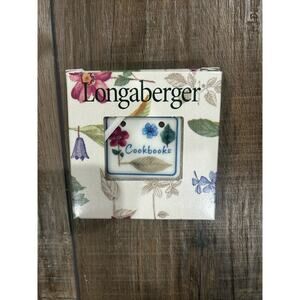 Longaberger Botanical Fields Cookbooks Basket Tie-On New Pottery